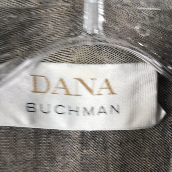 Dana Buchman Pantsuit Womens 6 Gray Linen Button Blazer Straight Leg Career - Picture 10 of 16